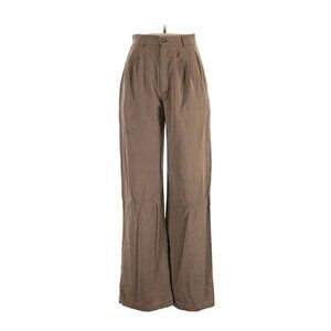 Reformation brown pleated casual pants